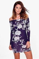 Boohoo Nina Off Shoulder Bodycon Dress