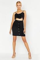 Boohoo Woven Buckle Detail Mini Dress