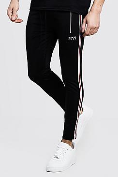 Boohoo Cropped Skinny Fit Man Taped Jogger