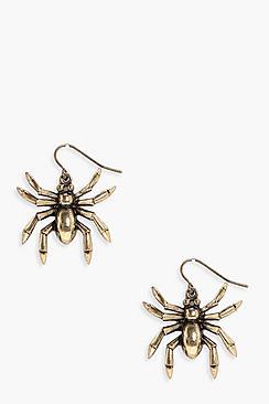 Boohoo Sadie Halloween Spider Earrings