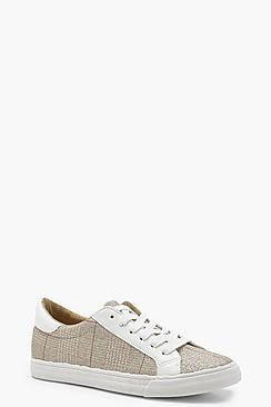 Boohoo Check Print Trainers