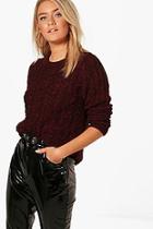Boohoo Katie Soft Knit Cable Jumper