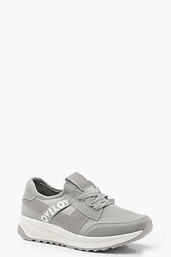 Boohoo Tape Detail Sports Trainers