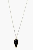 Boohoo Lucia Crystal Pendant Skinny Necklace Gold