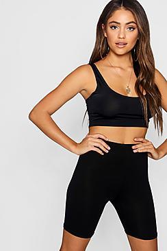 Boohoo Slinky Scoop Neck Crop Top