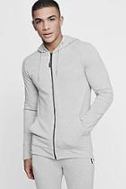 Boohoo Active Zip Through Embroidered Gym Hoodie