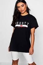 Boohoo Shorty Pastel Slogan T-shirt