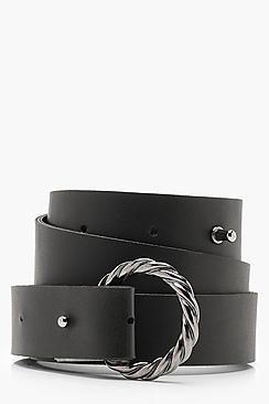 Boohoo Twist Ring Boyfriend Belt