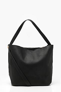 Boohoo Bucket Day Bag With Cross Body Strap