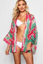 Boohoo Fiona Tie Dye Beach Kimono