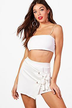 Boohoo Belinda Eyelet Detail Skort