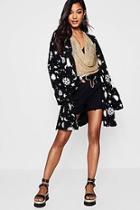Boohoo Jessica Oversized Star Print Kimono