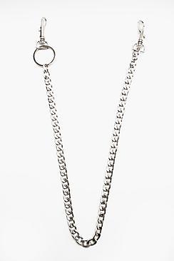 Boohoo Chunky Jeans Chain In Silver