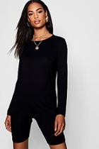 Boohoo Tall Longline Top + Cycling Shorts Co-ord