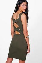 Boohoo Isla Strapy Cross Back Bodycon Dress