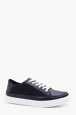Boohoo Canvas Lace Up Skate Shoes