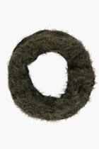 Boohoo Nina Super Soft Cable Knit Fluffy Snood Khaki