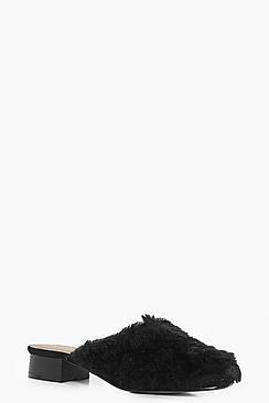 Boohoo Melissa Faux Fur Mule