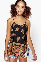 Boohoo Olivia Paisley Printed Strap Detail Cami