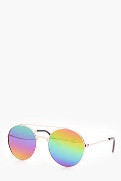 Boohoo Rainbow Lense Aviator