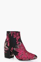 Boohoo Rebecca Floral Ankle Boot