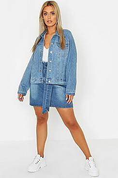 Boohoo Plus Raglan Sleeve Boyfriend Jacket