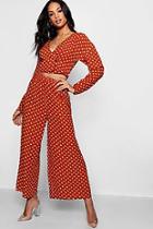 Boohoo Cassie Extreme Wide Leg Woven Culotte Trouser