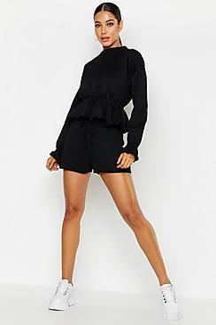 Boohoo Raw Edge Sweat Shorts