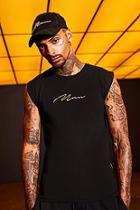 Boohoo Gold Man Embroidered Sleeveless Tank