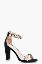 Boohoo Elena Pearl Strap 2 Part Block Heel