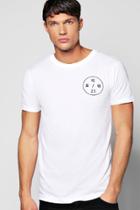 Boohoo Mono Front/back Print T Shirt White