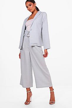 Boohoo Kate Ring Belt Paperbag Waist Trouser