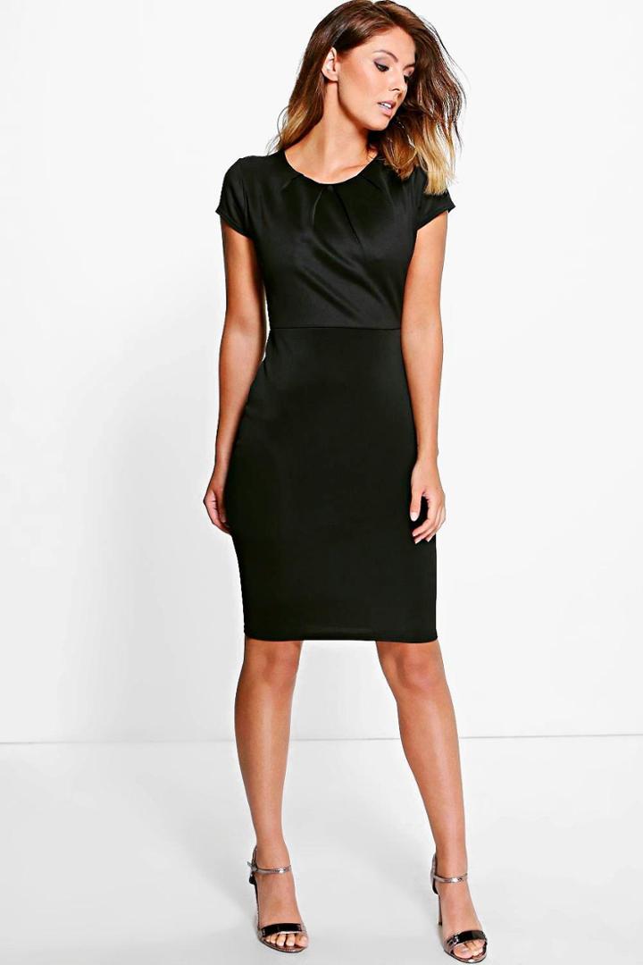 Boohoo Daisy Tailored Bodycon Dress Black