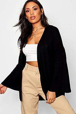 Boohoo Flared Sleeve Open Front Cardigan