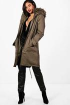 Boohoo Heather Oversized Parka