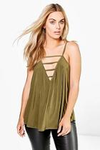 Boohoo Plus Frankie Strappy Slinky Swing Cami