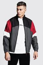 Boohoo Oversized Colour Block Track Jacket