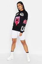 Boohoo Face Graphic Sweater