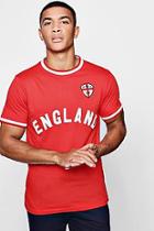 Boohoo England World Cup Sports Rib T-shirt