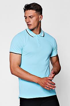 Boohoo Sports Stripe Short Sleeve Polo
