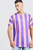 Boohoo Man Signature Oversized Pastel Stripe T-shirt