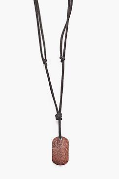 Boohoo Layered Necklace With Copper Pendant