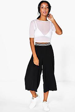 Boohoo Diara Sporty Waistband Jersey Culottes