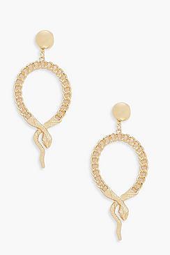 Boohoo Snake Chain Statement Earrings