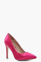 Boohoo Laura Satin Pointed Toe Court Shoes