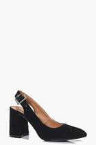 Boohoo Leah Pointed Block Heel Slingback
