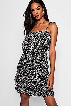 Boohoo Tall Floral Print Dress