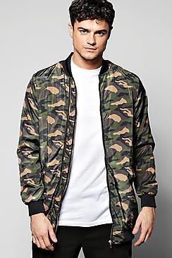 Boohoo Camo Nylon Bomber