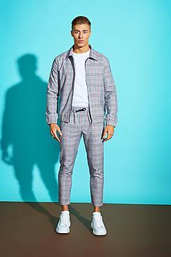 Boohoo Prince Of Wales Check Coach Jacket