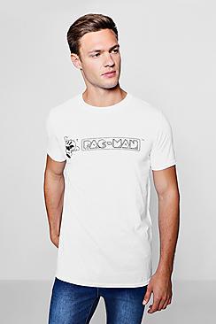 Boohoo Pac-man Outline License Print T-shirt
